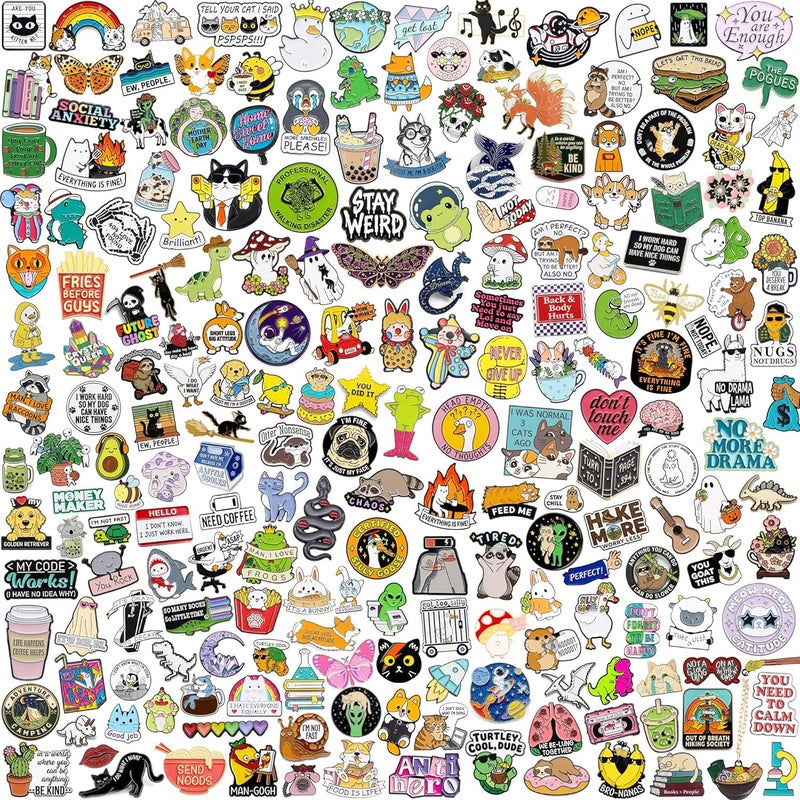 SINCCO 20/40/50 PCS Cute Enamel Pins Bulk, Funny Backpack Pins Aesthetic Lapel Badge Pins Set Assorted Enamel Brooch Pins for Backpacks, Hats, Bags, Landyards - Image 1